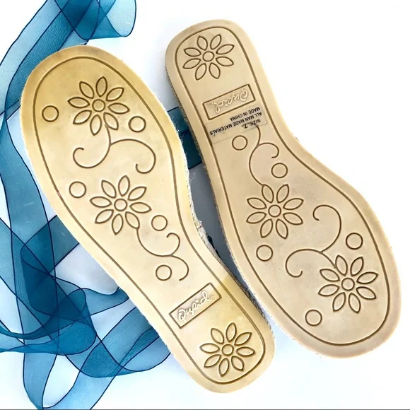 Embellished Lace Up Ballet Espadrilles - Picture 10 of 11